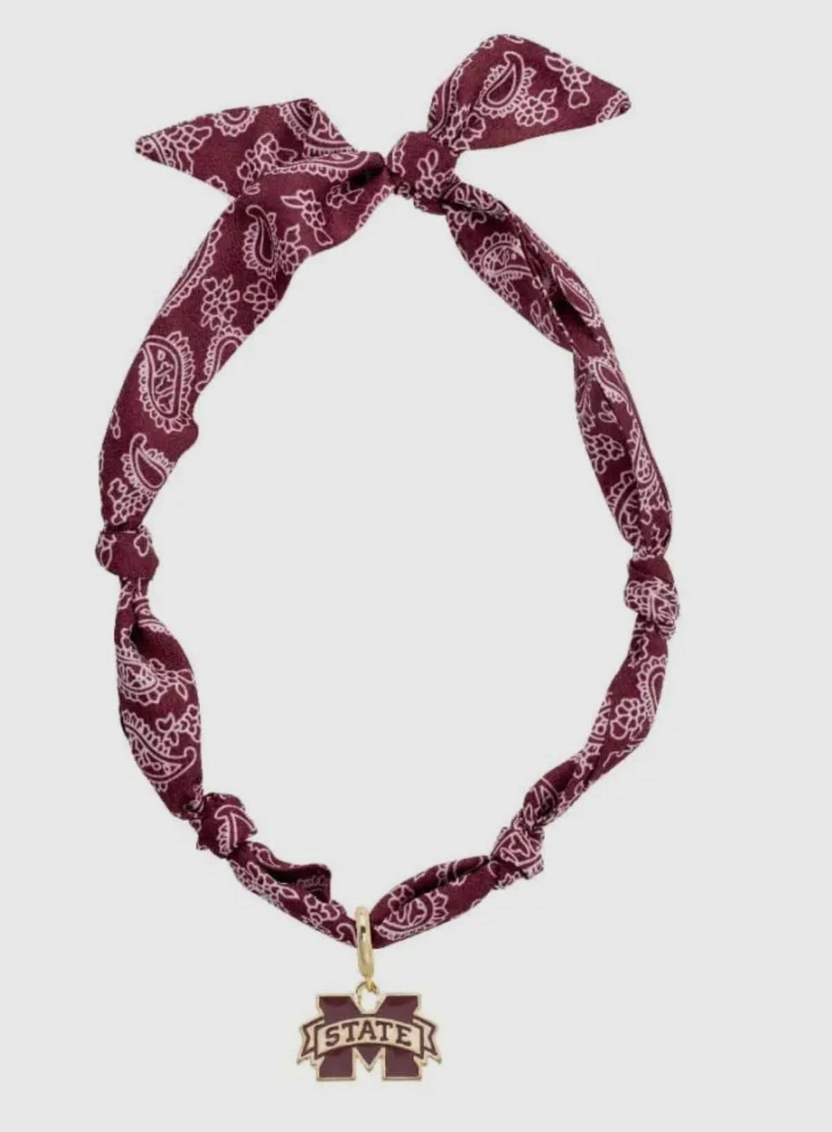 MSU scarf necklace
