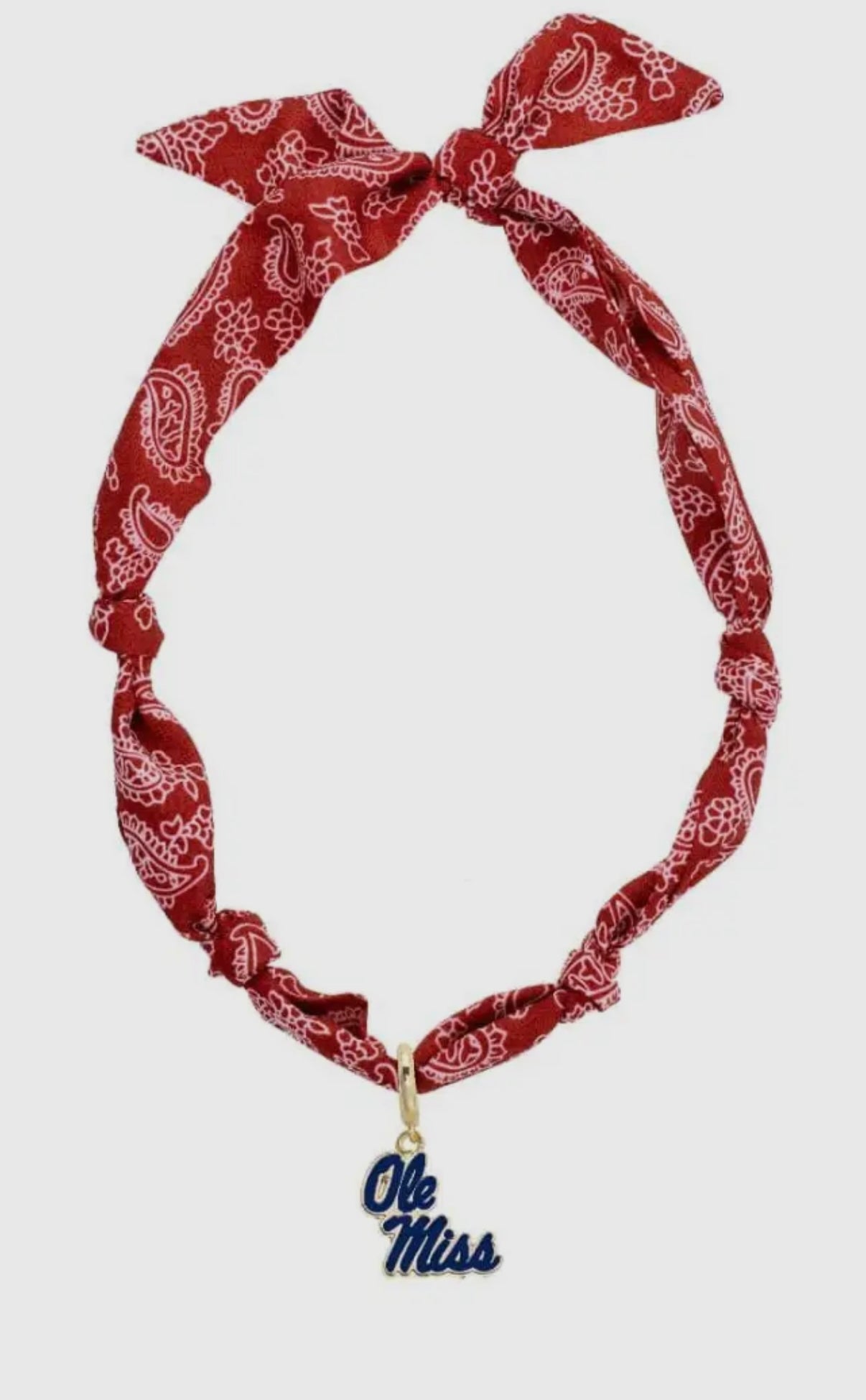 Ole Miss scarf necklace