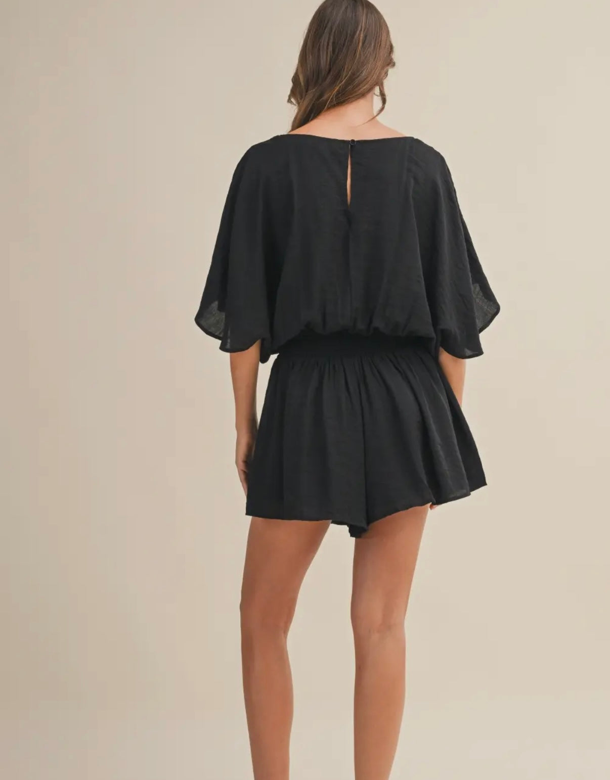 Black flowy romper