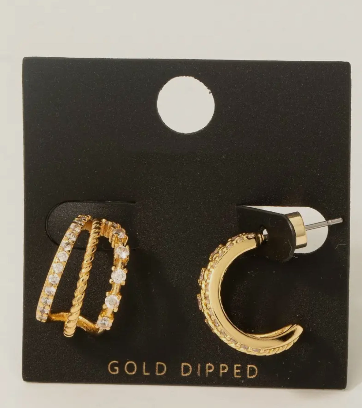 Triple layer hoop earrings
