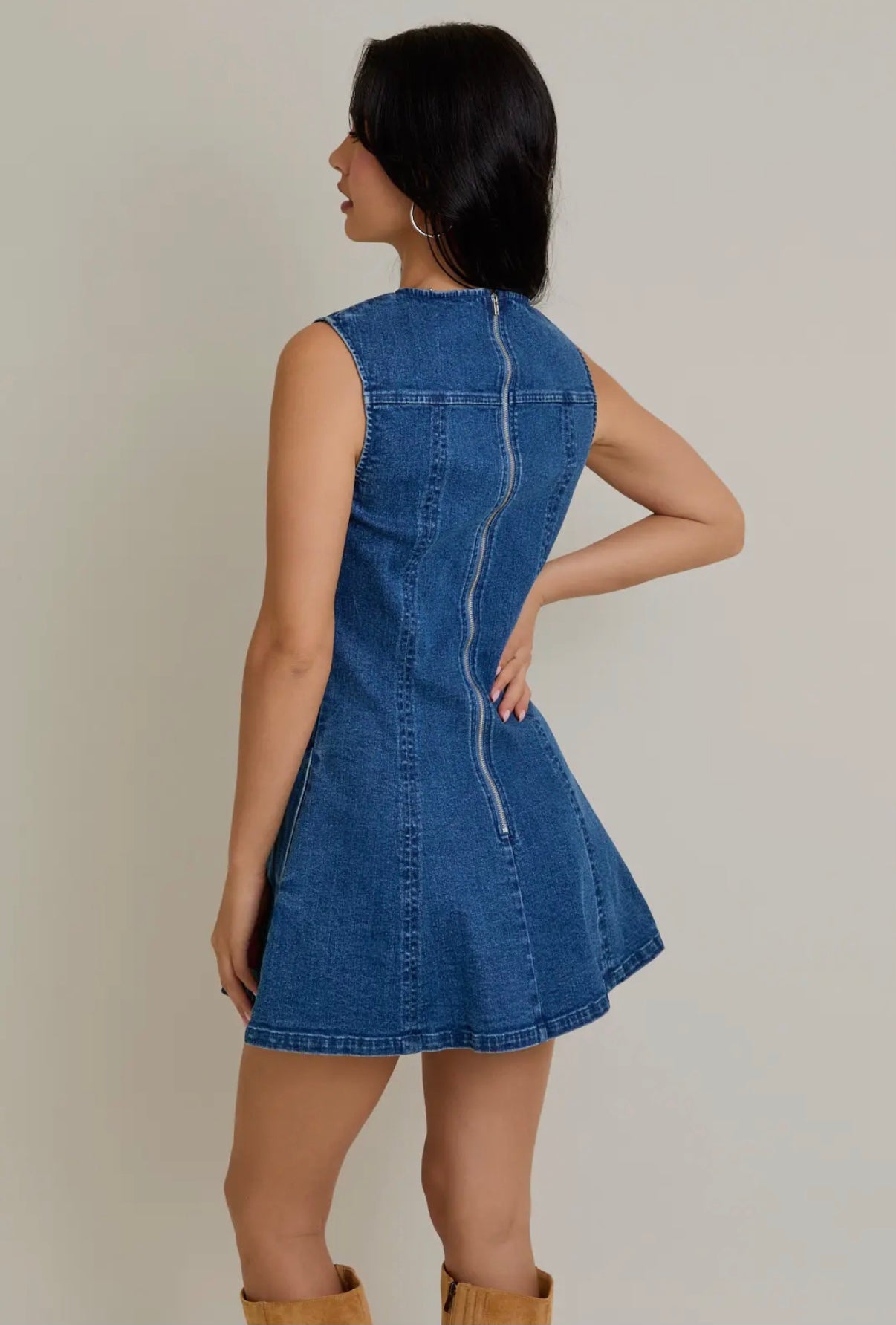 Denim tank dress
