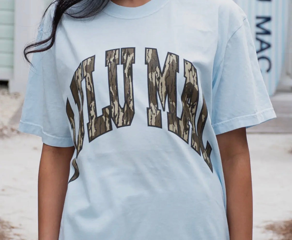 Blue Lulu Mac camo tee