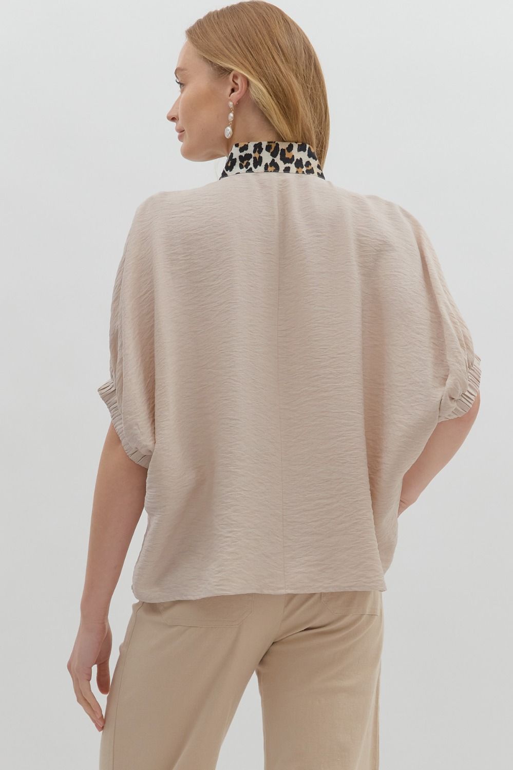 Taupe leopard top