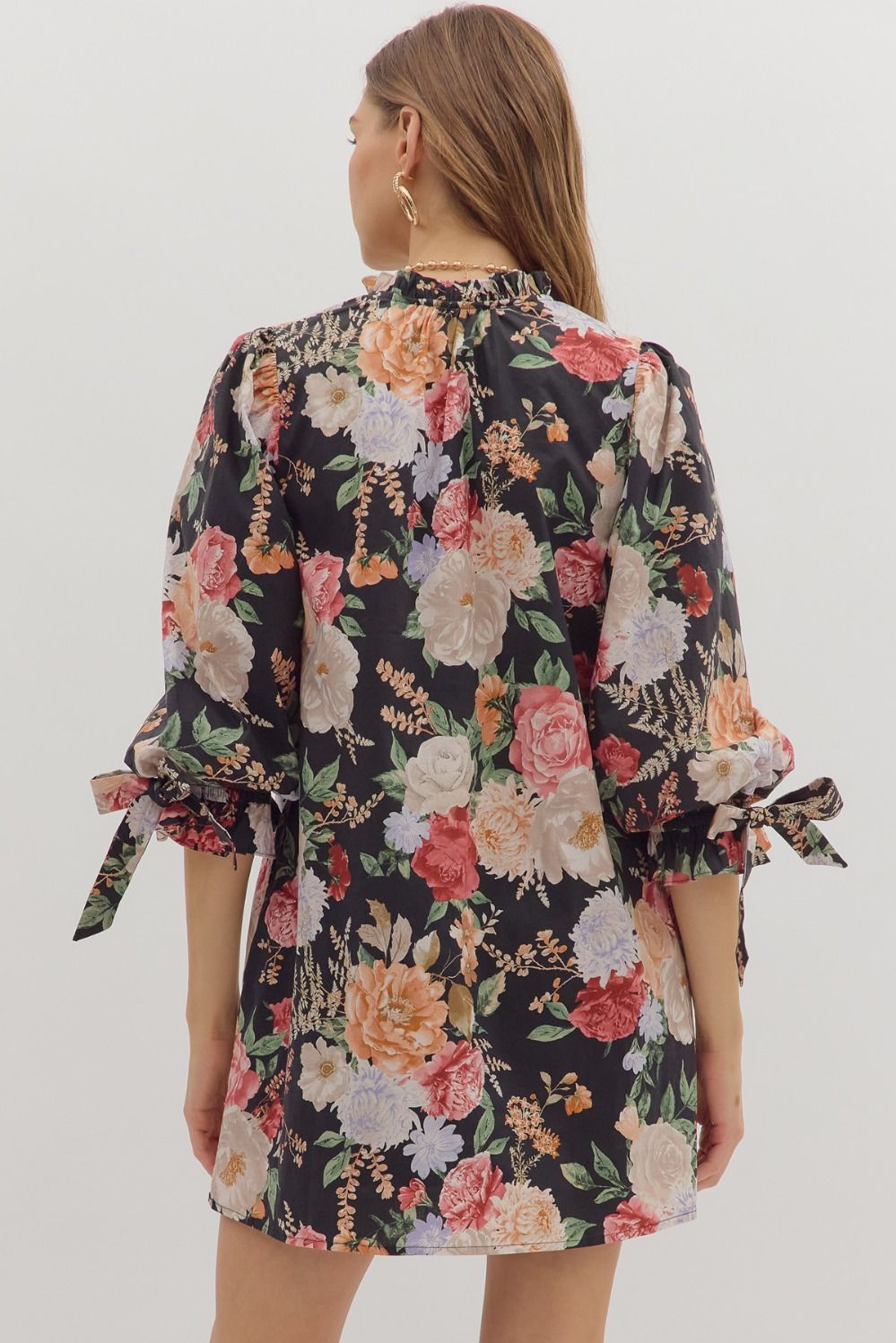 Black floral dress