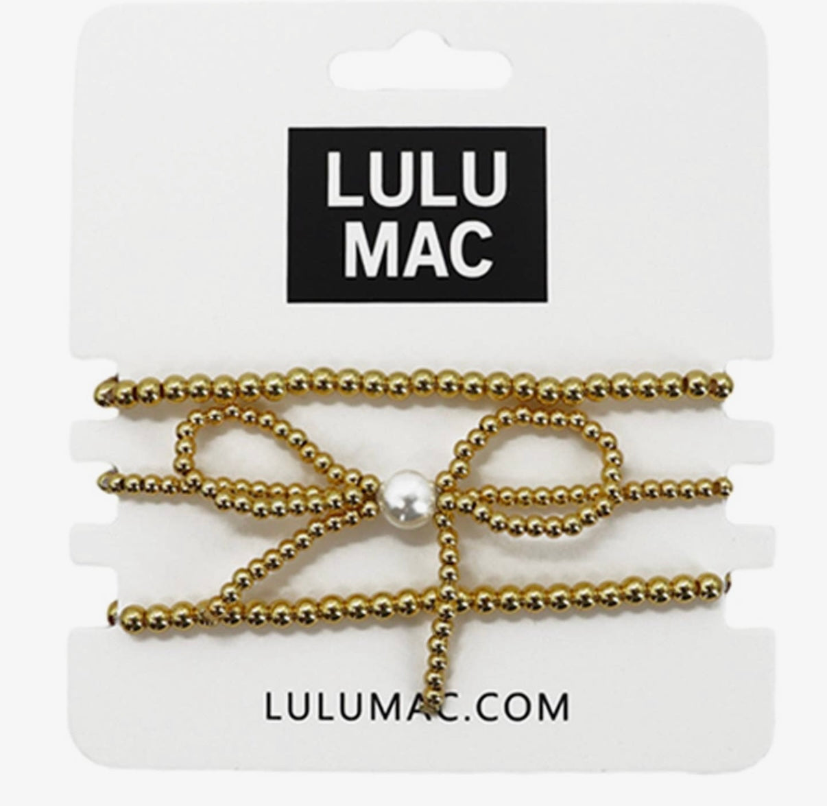 Lulu Mac gold bow bracelet