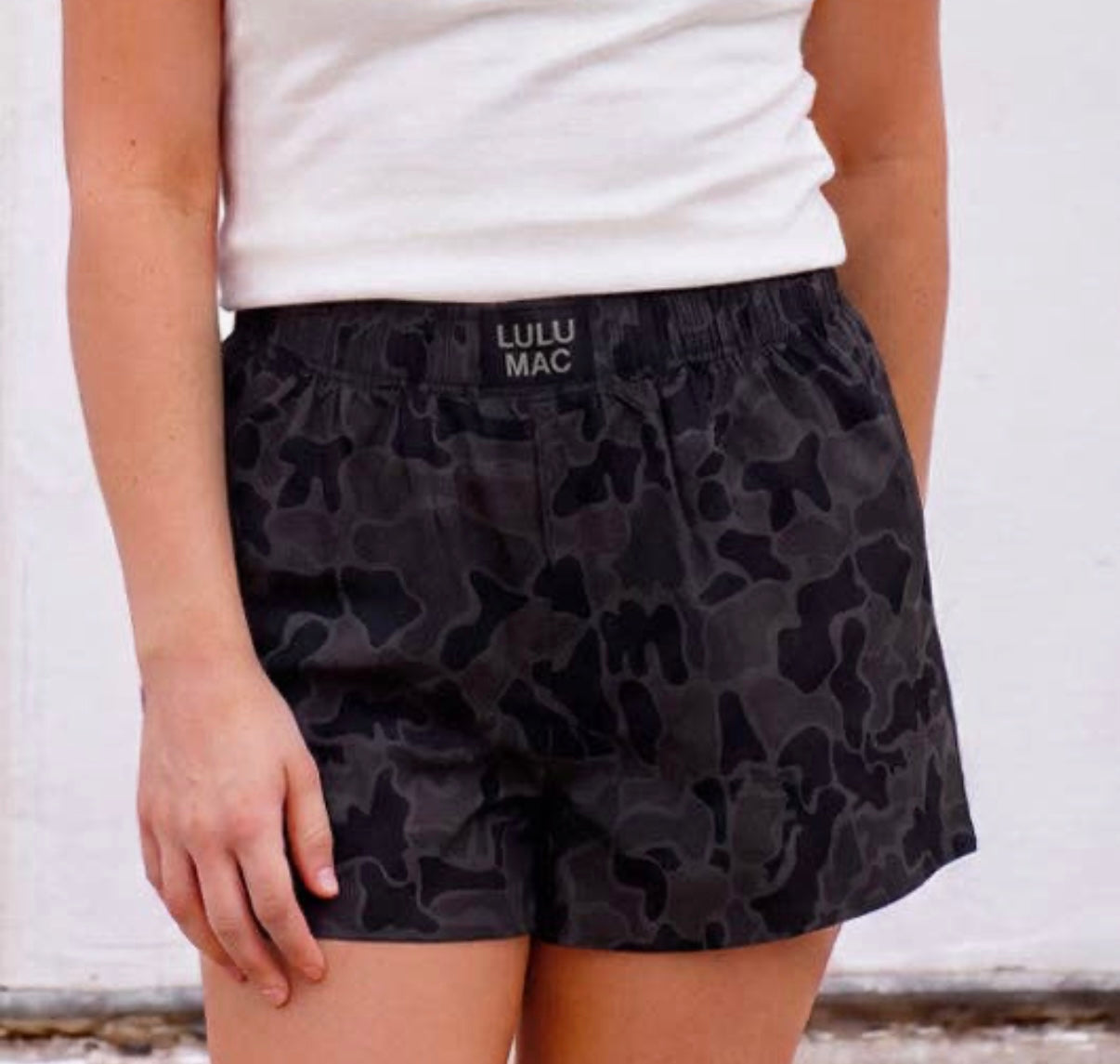 Lulu Mac black camo shorts