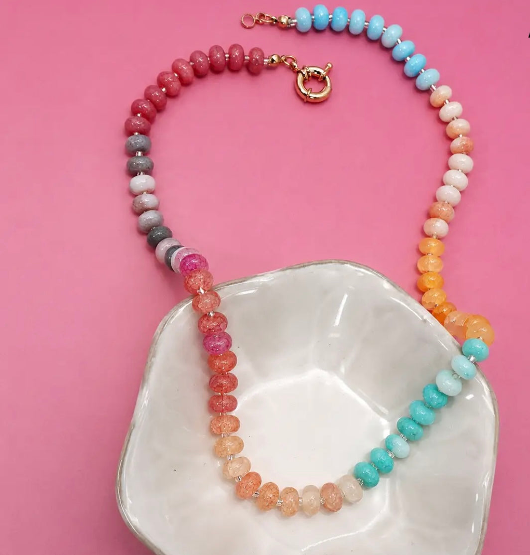 Multicolor beaded necklace