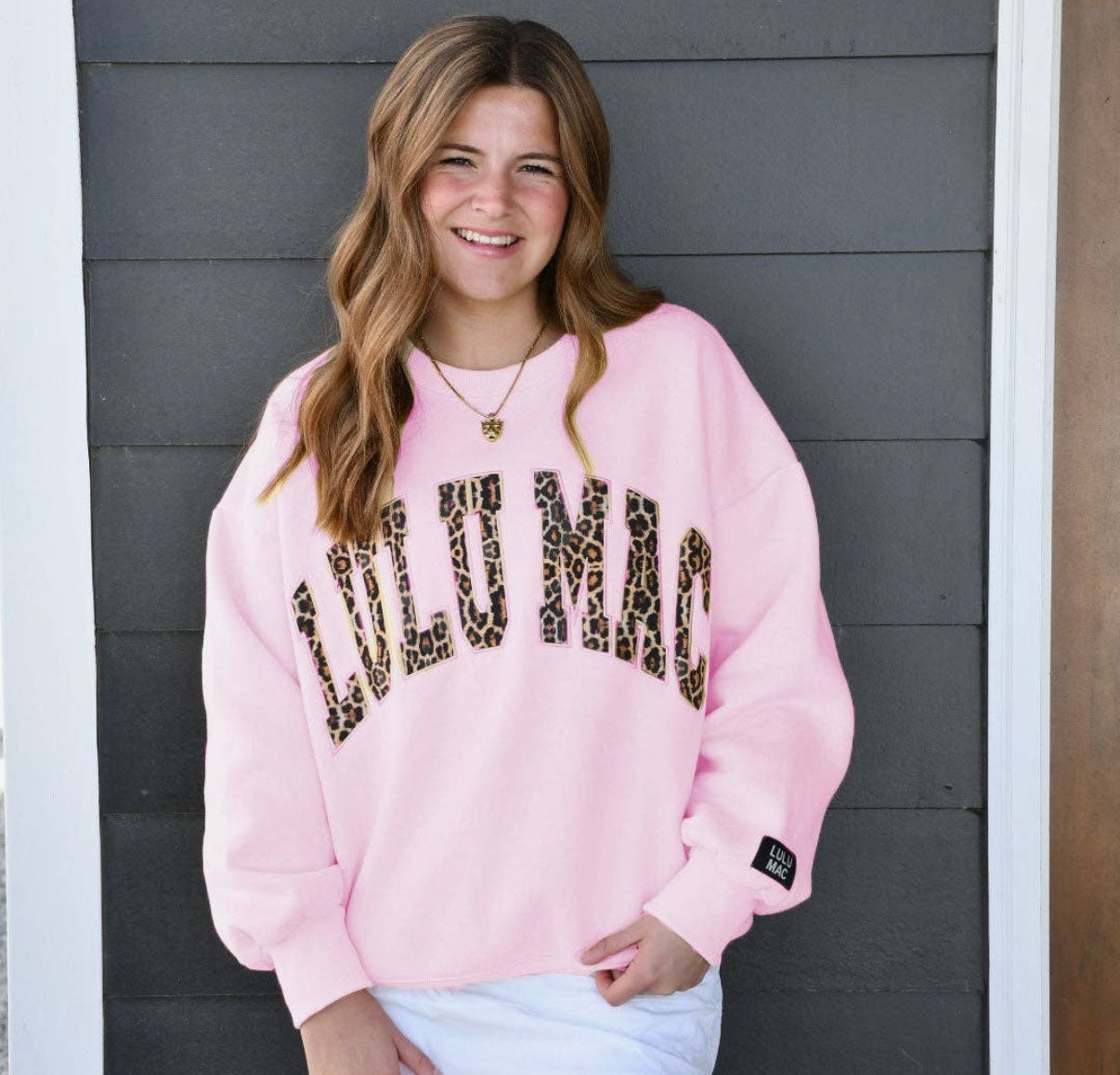 Lulu Mac pink leopard sweatshirt