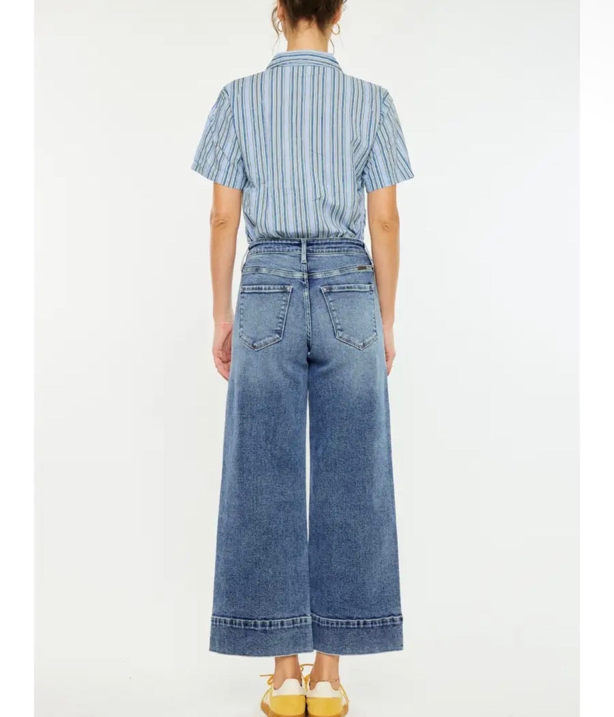 Kancan cropped flared jeans