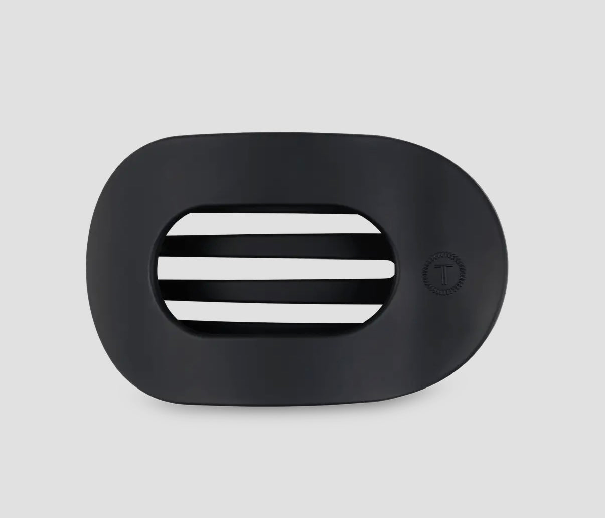 Teleties medium flat black matte hair clip