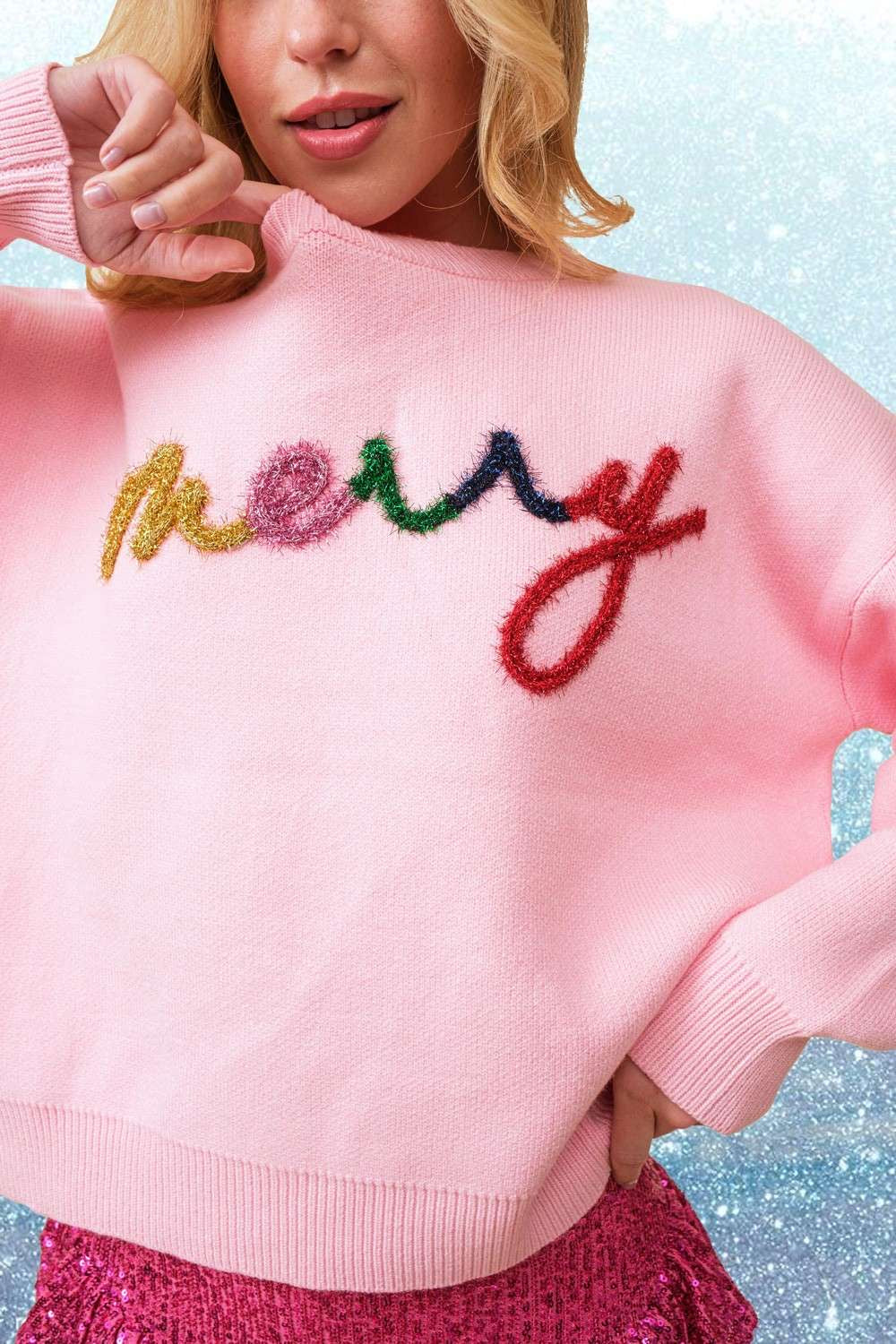 Pink merry sweater