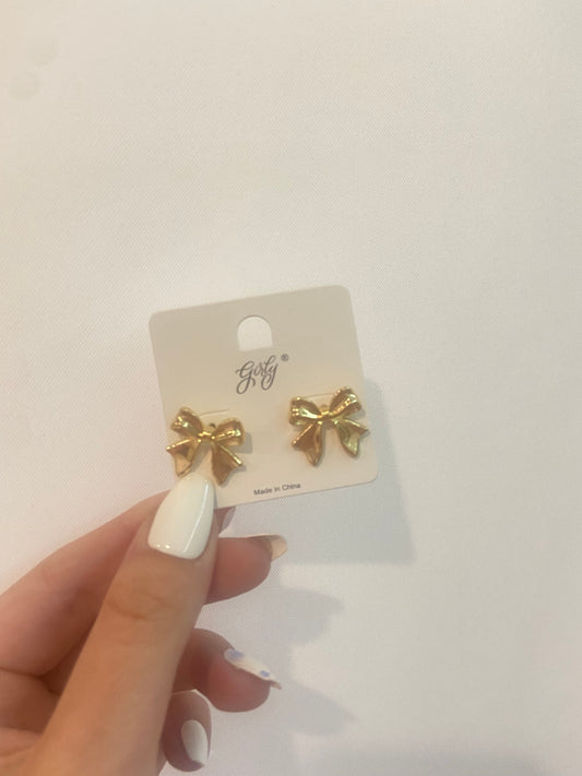 Gold bow studs