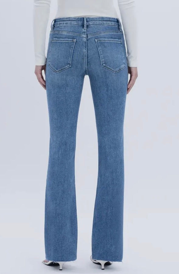 Light wash bootcut jeans