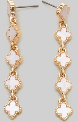 Clover drop earrings