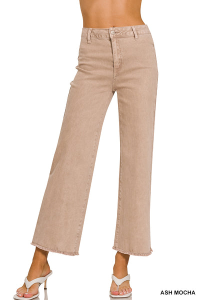 Ash mocha cropped jeans