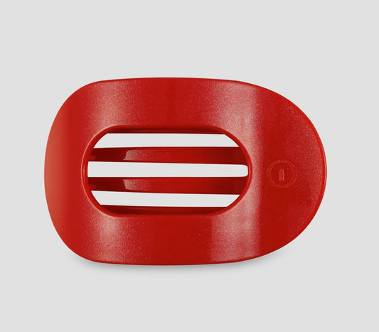 Large flat round Teleties clip - Rudolph red