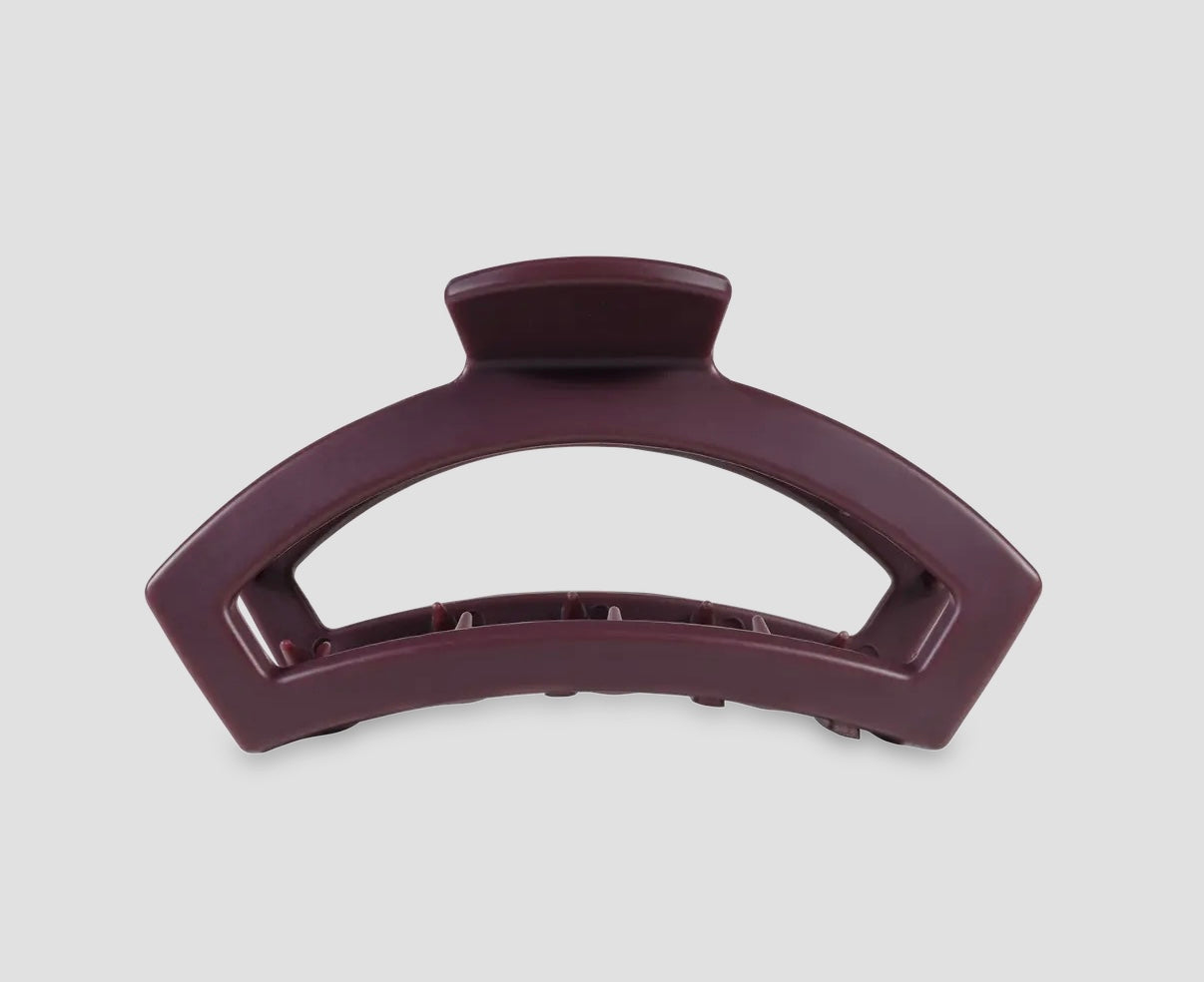 Teleties medium open burgundy hair clip