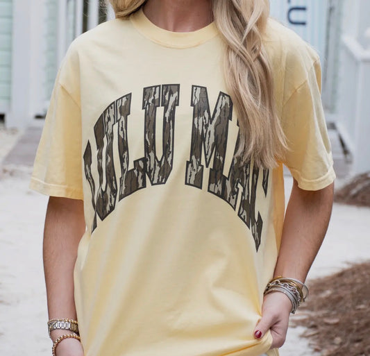 Yellow Lulu Mac camo tee