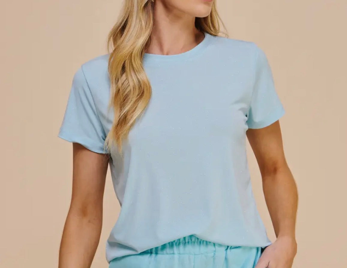 Powder blue tee