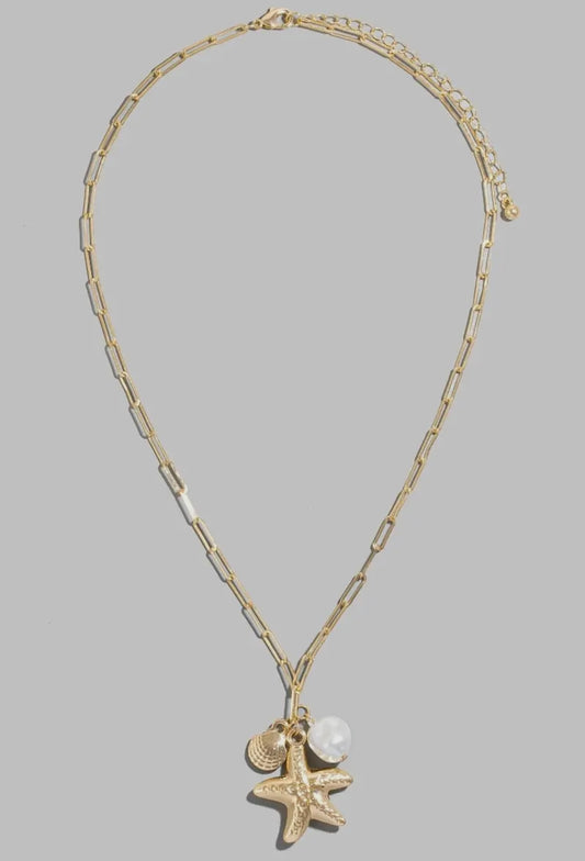 Starfish charm necklace