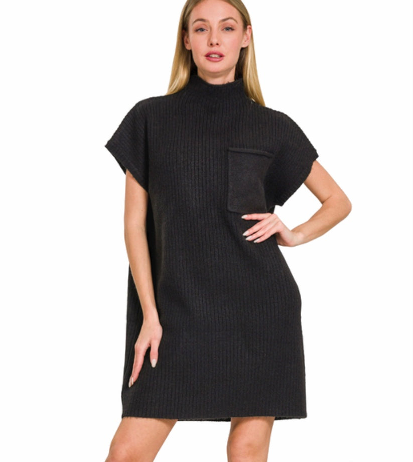 Black sweater dress