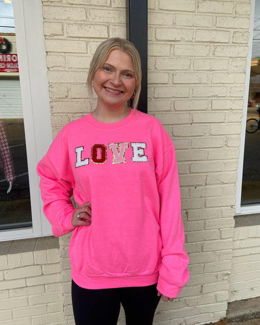 Pink love sweatshirt