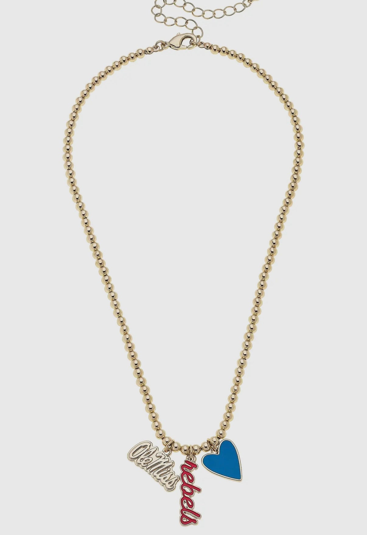 Ole Miss charm necklace