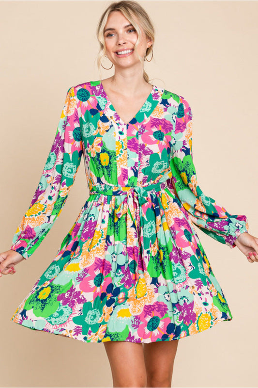 Spring colors floral dress