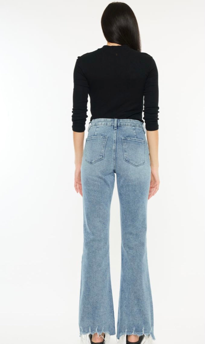 Kancan petite distressed hem jeans