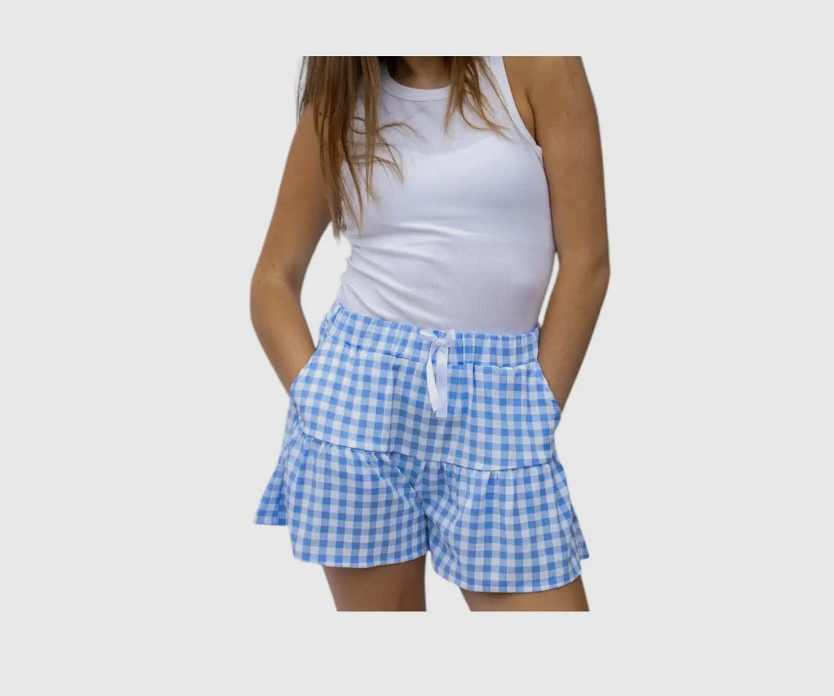 Lulu Mac blue gingham shorts