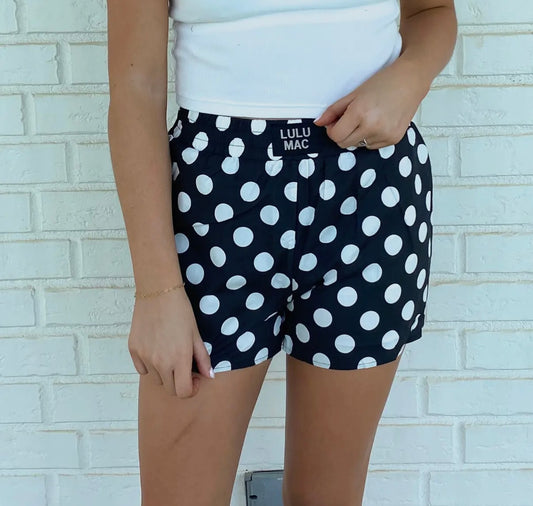 Lulu Mac black and white polka dot shorts
