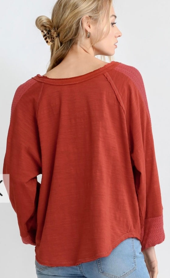 Brick long sleeve top