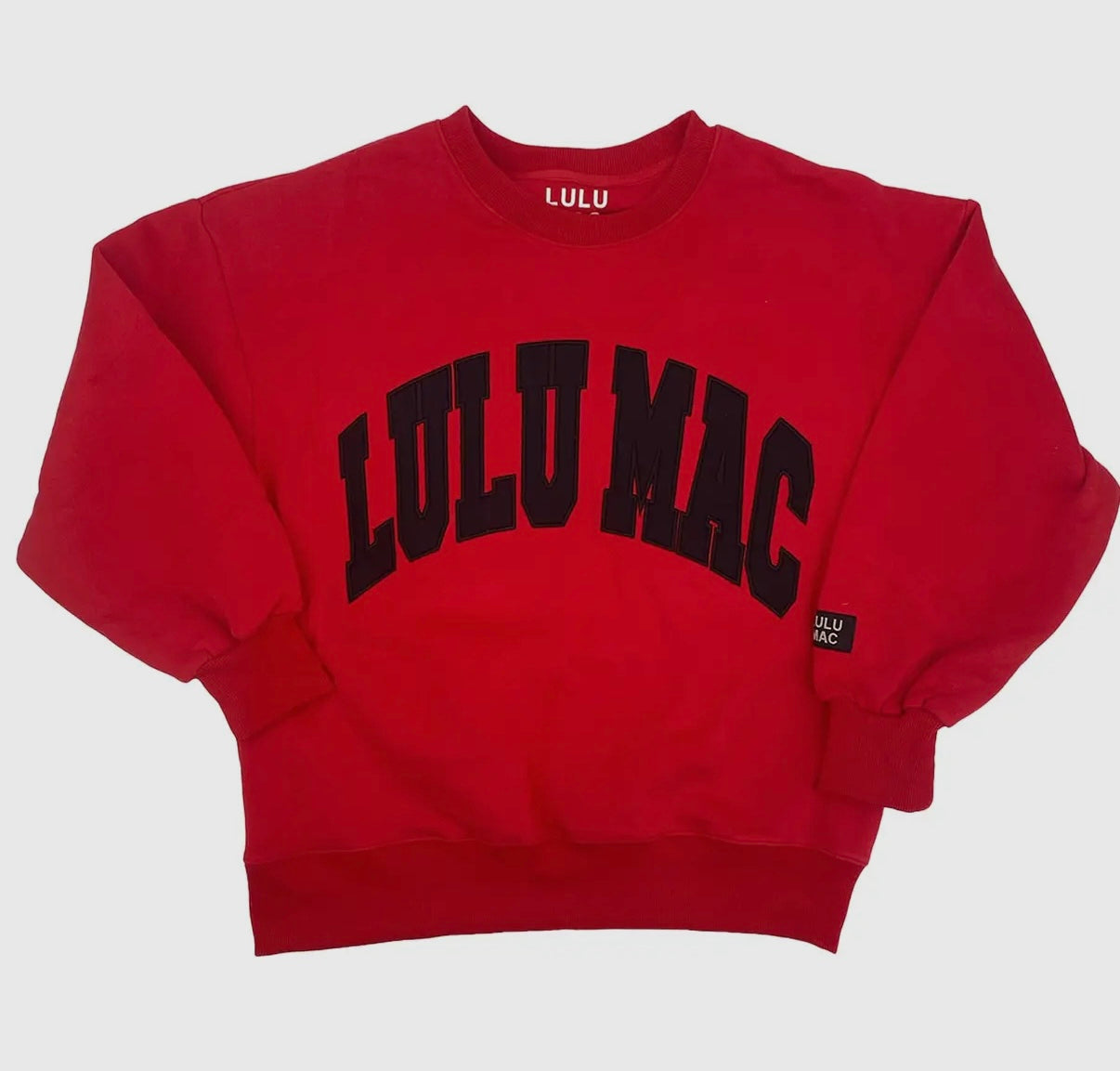 Lulu Mac red and black sweatshirt