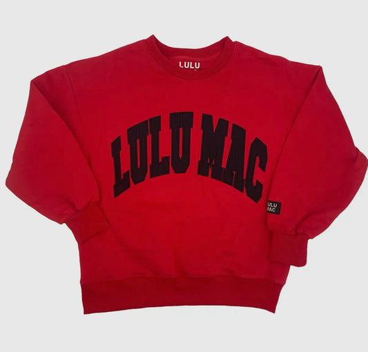 Lulu Mac red and black sweatshirt