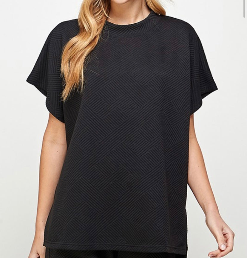 Black textured top