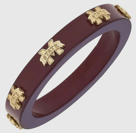 Maroon MSU bangle