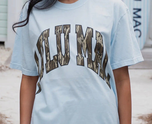 Blue Lulu Mac camo tee