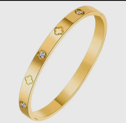 Gold rhinestone bangle