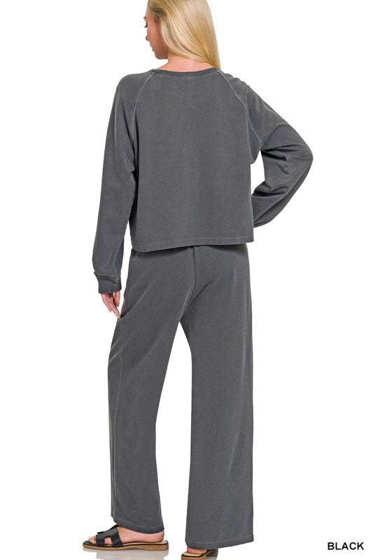 Washed black sweatpants