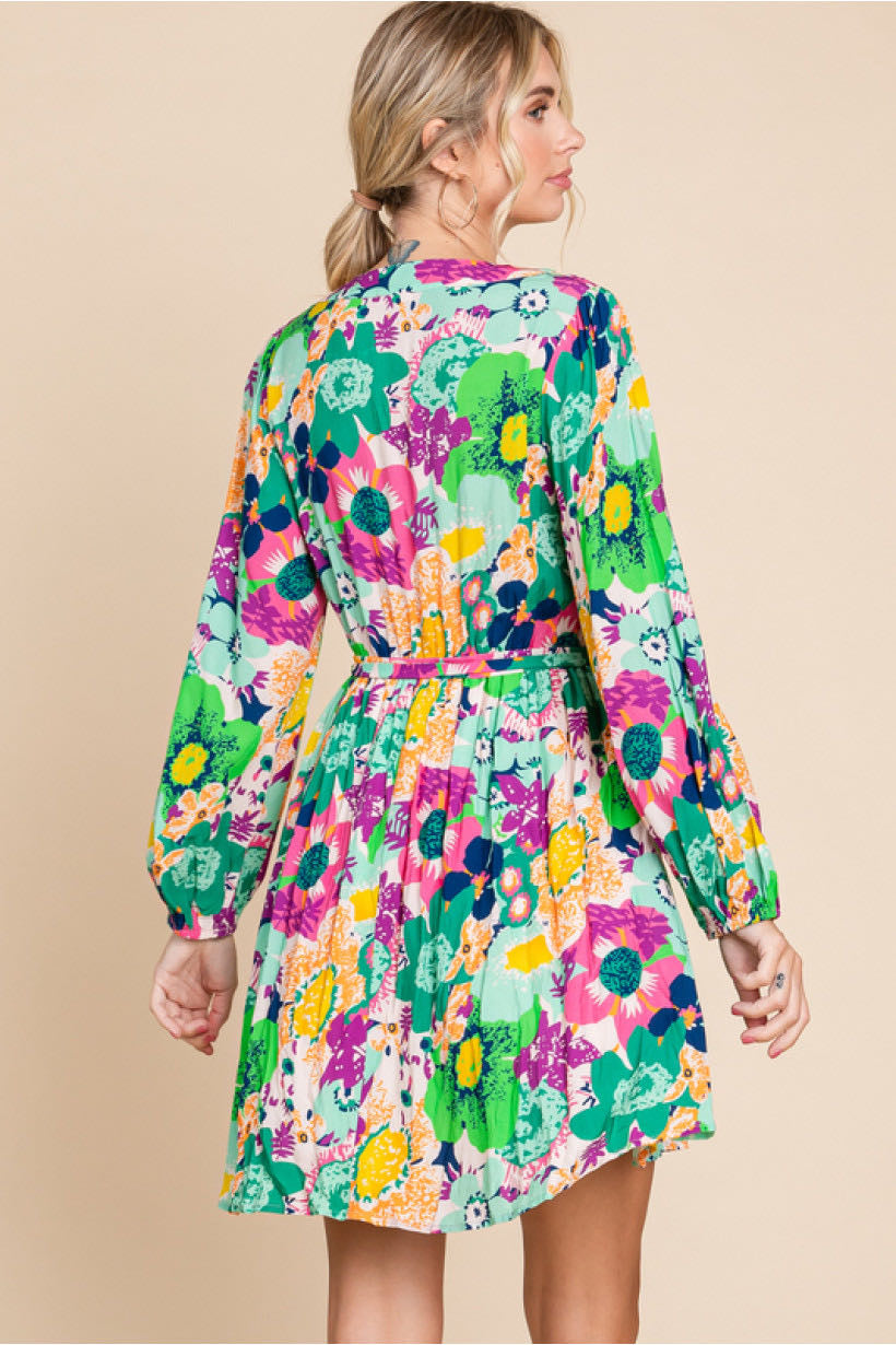 Spring colors floral dress