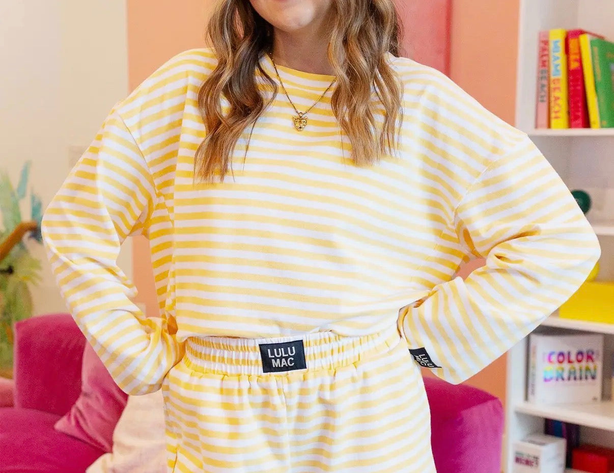 Lulu Mac yellow and white long sleeve
