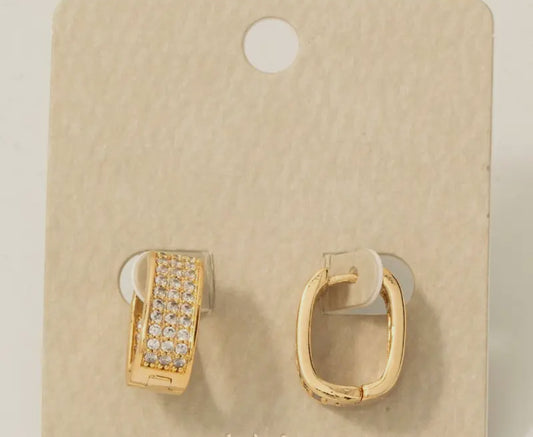 Wide oval hoops