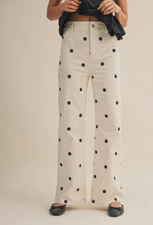 Polka dot jeans
