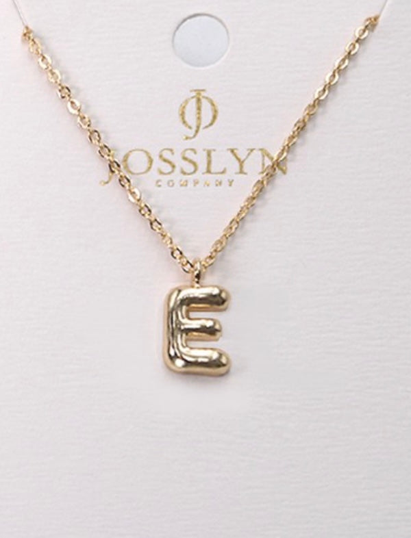 Bubble initial necklace