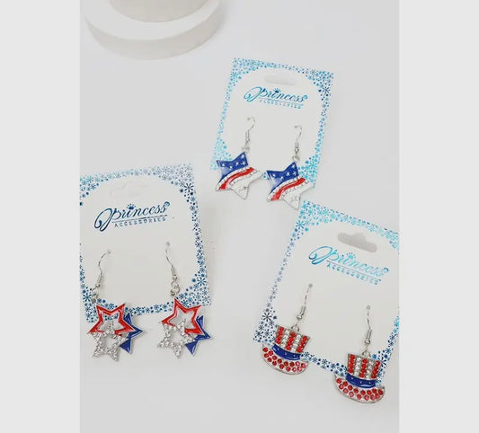 Patriotic earrings