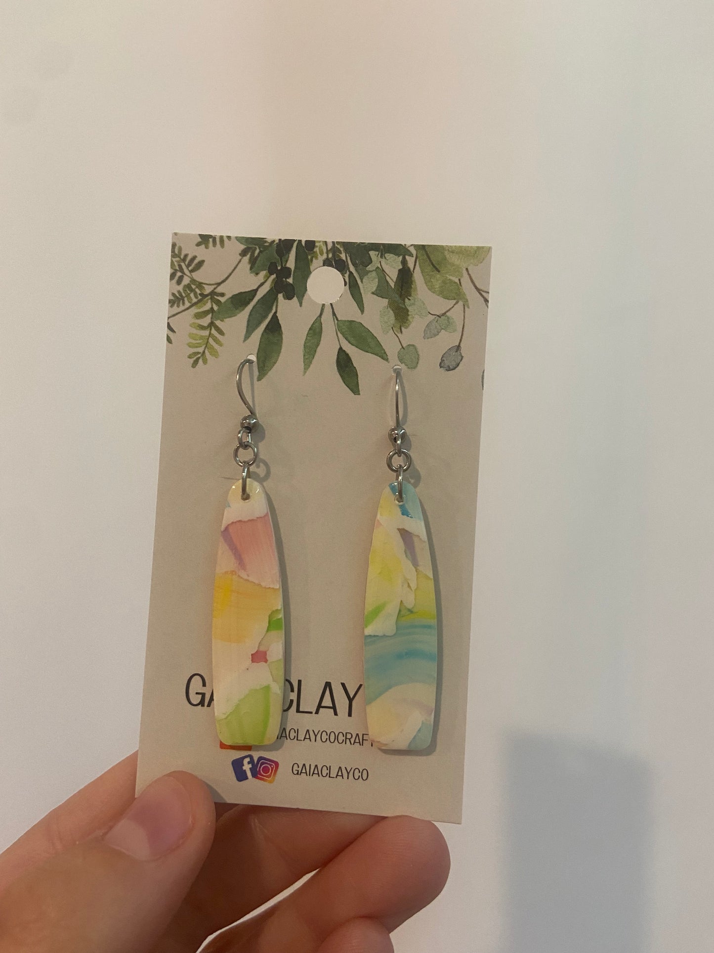 Gaia clay pastel earrings