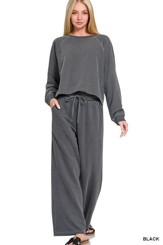 Washed black sweatpants
