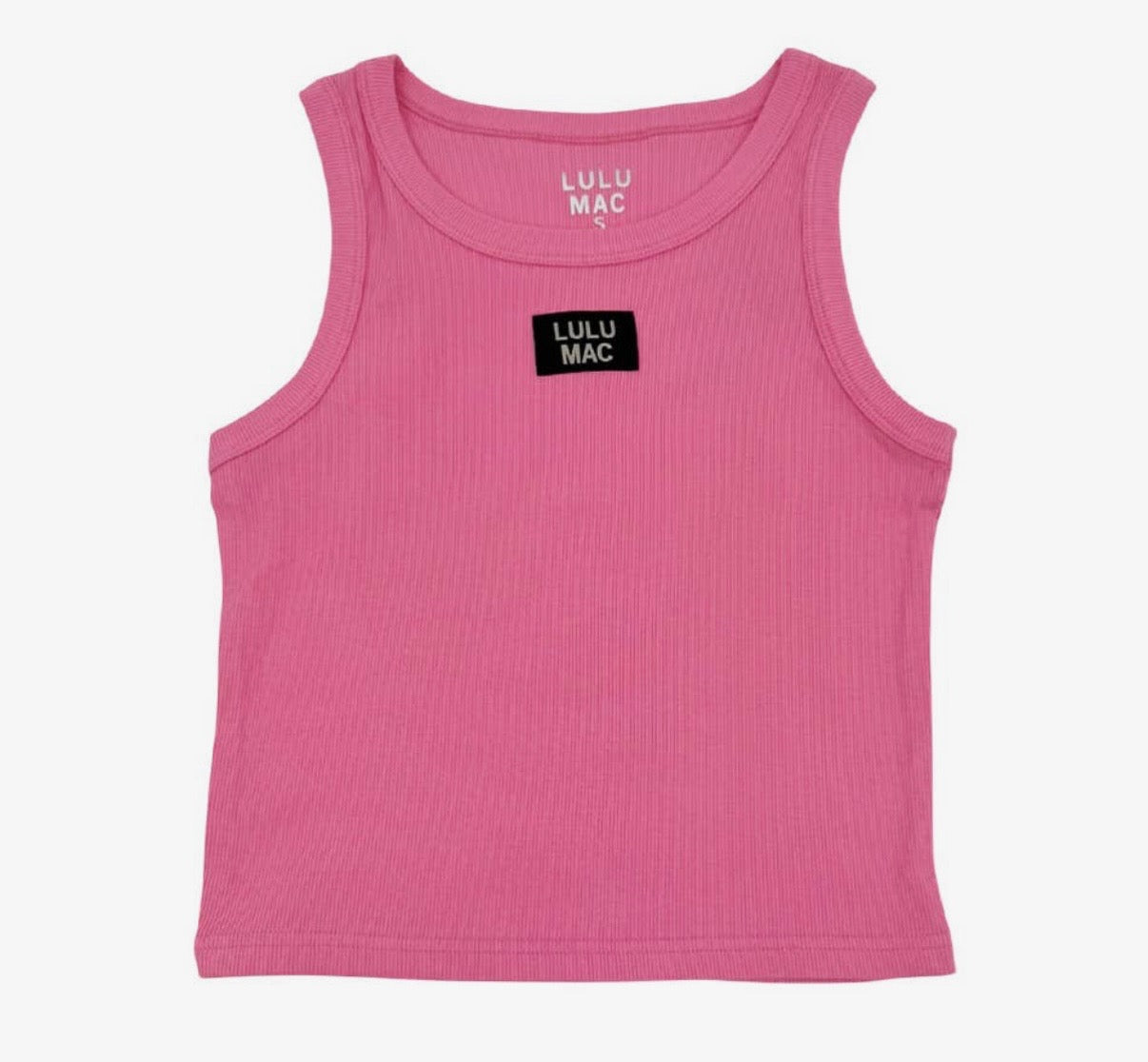 Pink Lulu Mac tank top