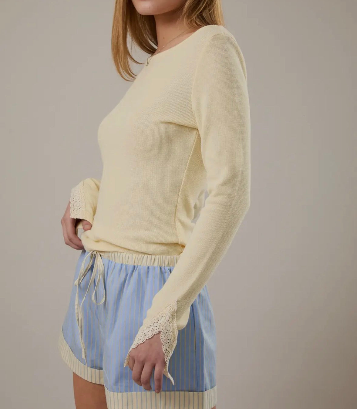 Light yellow long sleeve top