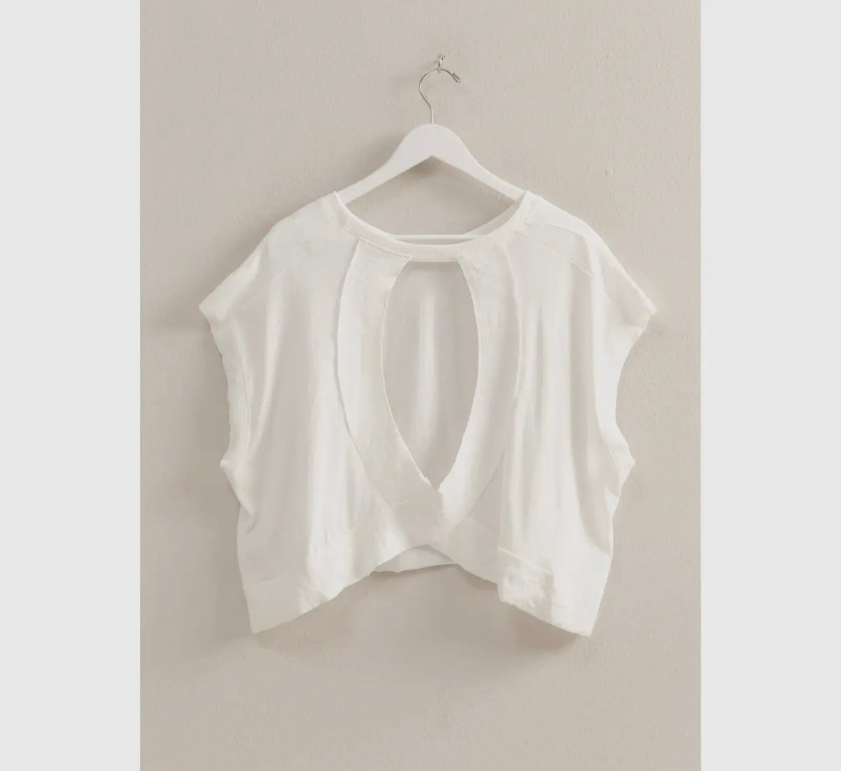 White open back top
